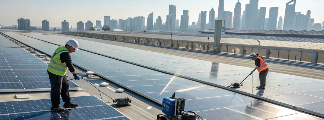 Types of automated solar panel cleaning systems