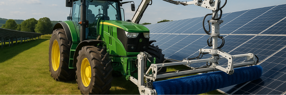 Innovations in Solar Panel Cleaning Tractor-Mounted Robotic Systems