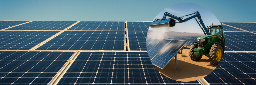 The Role of Solar Panel Cleaning Tractors in Desert Solar Farms